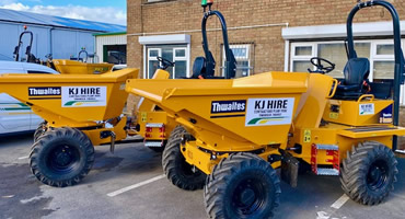 Dumpers for hire in Swansea from KJ Hire